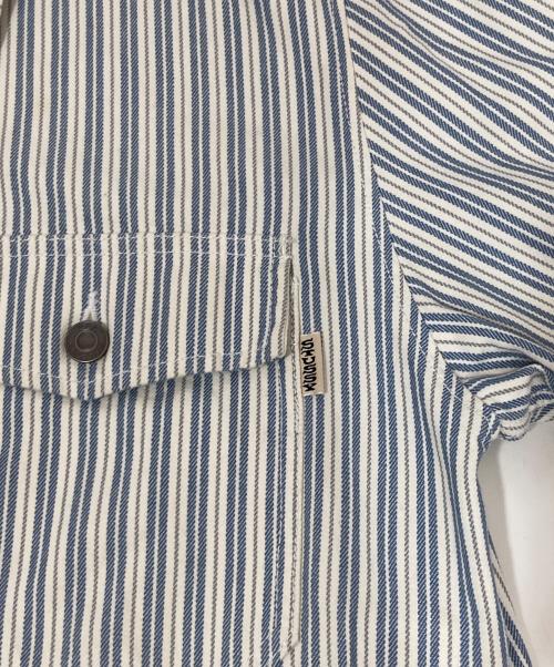 stussy（ステューシー）stussy (ステューシー) STRIPE GARAGE JACKET ブルー サイズ:Mの古着・服飾アイテム