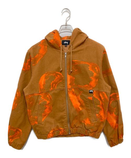 stussy（ステューシー）stussy (ステューシー) ジップダックジャケット オレンジ サイズ:Sの古着・服飾アイテム