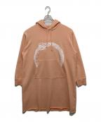 MM6 Maison Margielaエムエムシックスメゾンマルジェラ）の古着「スネークプリント フーデッド ドレス」｜ピンク