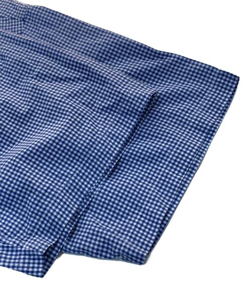 YAECA（ヤエカ）YAECA (ヤエカ) 半袖チェックシャツ ネイビー サイズ:Lの古着・服飾アイテム