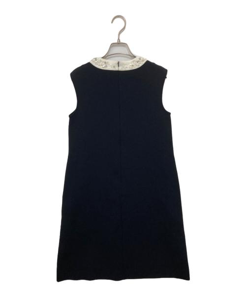 FOXEY BOUTIQUE（フォクシー ブティック）FOXEY BOUTIQUE (フォクシー ブティック) ビジューノースリーブワンピース ブラック サイズ:38の古着・服飾アイテム
