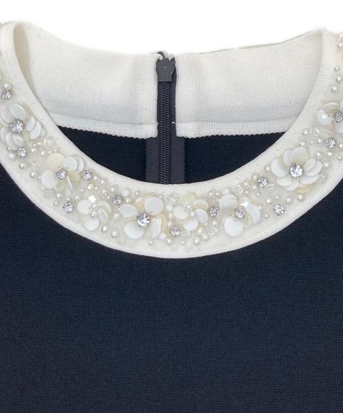 FOXEY BOUTIQUE（フォクシー ブティック）FOXEY BOUTIQUE (フォクシー ブティック) ビジューノースリーブワンピース ブラック サイズ:38の古着・服飾アイテム