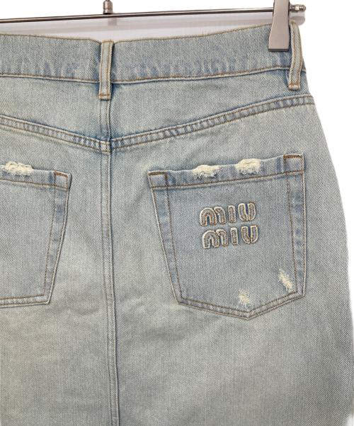 MIU MIU（ミュウミュウ）MIU MIU (ミュウミュウ) デニムスカート インディゴ サイズ:36の古着・服飾アイテム