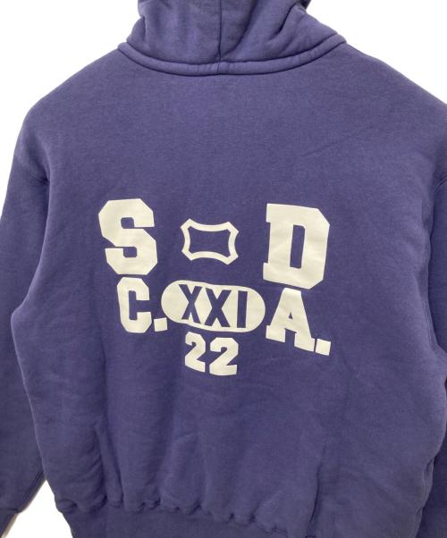 STANDARD CALIFORNIA（スタンダードカリフォルニア）STANDARD CALIFORNIA (スタンダードカリフォルニア) SD LOGO AFTER HOOD SWEAT ブルー サイズ:Lの古着・服飾アイテム