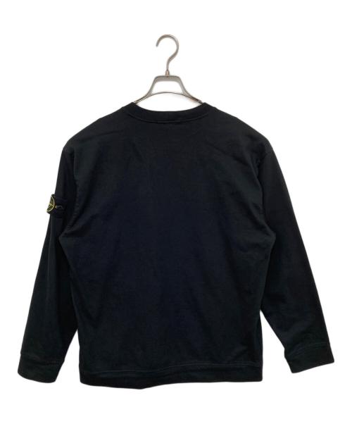 STONE ISLAND（ストーンアイランド）STONE ISLAND (ストーンアイランド) HEAVY COTTON JERSEY GARMENT DYED ブラック サイズ:Lの古着・服飾アイテム