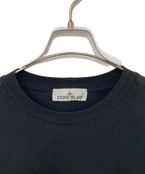STONE ISLAND（ストーンアイランド）STONE ISLAND (ストーンアイランド) HEAVY COTTON JERSEY GARMENT DYED ブラック サイズ:Lの古着・服飾アイテム