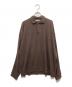 INTERIM(インテリム)（インテリム）の古着「HYPER BIG MELANGE DOUBLE PIQUE JERSEY LONG POLO SHIRT」｜ブラウン