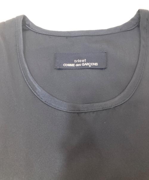 tricot COMME des GARCONS（トリココムデギャルソン）tricot COMME des GARCONS (トリココムデギャルソン) キュプラ×シルク ノースリーブワンピース ブラック サイズ:不明の古着・服飾アイテム