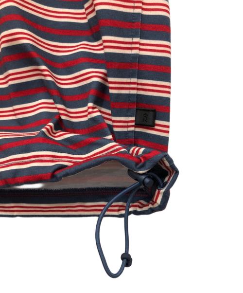 DAIWA PIER39（ダイワ ピア39）DAIWA PIER39 (ダイワ ピア39) TECH DRAWSTRING MULTI BORDER S/S TEE レッド サイズ:Sの古着・服飾アイテム