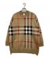 BURBERRY LONDON（バーバリーロンドン）の古着「CHECK TECHNICAL WOOL JACQUARD SWEATER」｜ブラウン