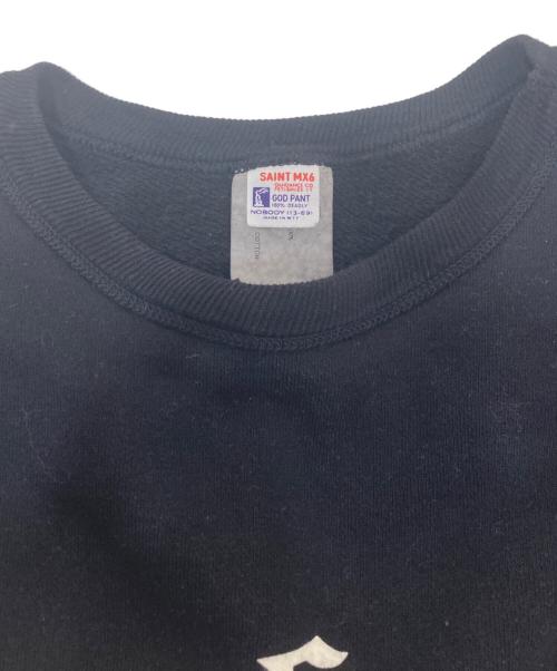 SAINT MICHAEL（セントマイケル）SAINT MICHAEL (セントマイケル) クルーネックスウェット ブラック サイズ:Lの古着・服飾アイテム