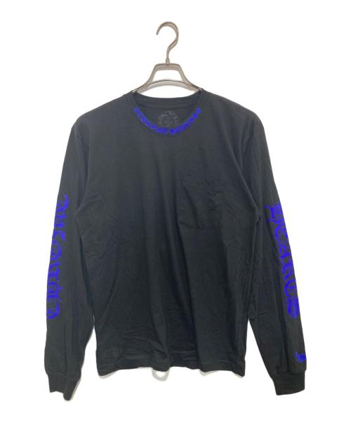 CHROME HEARTS（クロムハーツ）CHROME HEARTS (クロムハーツ) ネックロゴロングスリーブカットソー ブラック サイズ:Lの古着・服飾アイテム