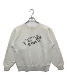 SAINT MICHAEL（セントマイケル）の古着「BJ CREW NECK SWEAT/YOUNG/WHITE」｜ホワイト