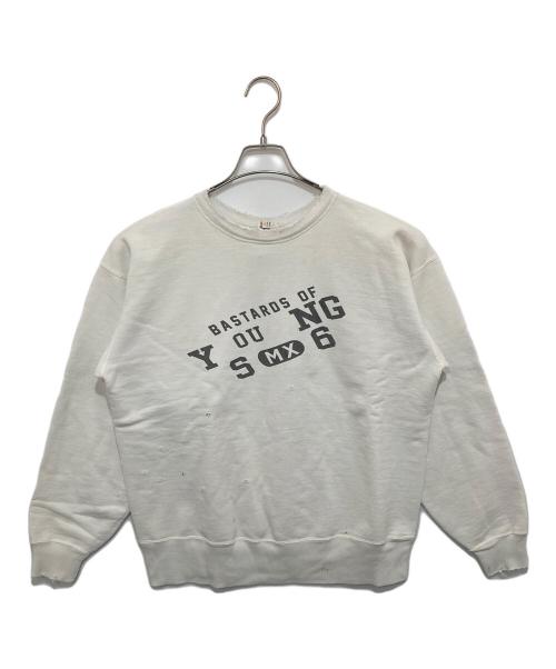 SAINT MICHAEL（セントマイケル）SAINT MICHAEL (セントマイケル) BJ CREW NECK SWEAT/YOUNG/WHITE ホワイト サイズ:Mの古着・服飾アイテム