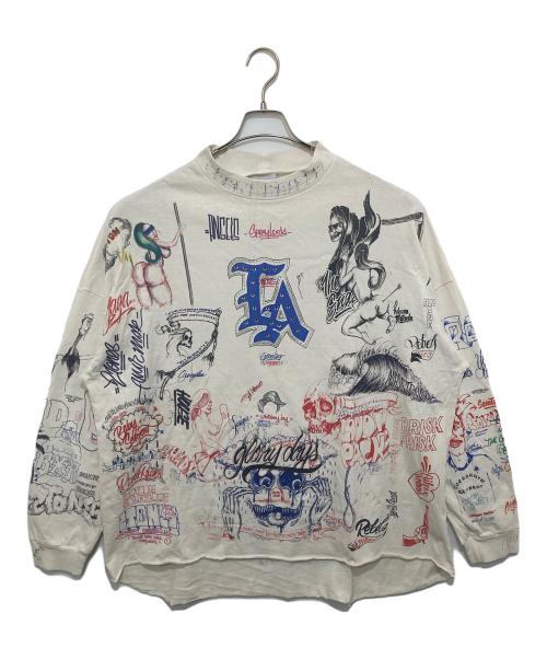 SAINT MICHAEL（セントマイケル）SAINT MICHAEL (セントマイケル) BR LS TEE/LA ホワイト サイズ:OSの古着・服飾アイテム