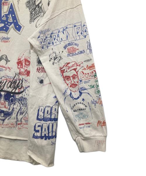 SAINT MICHAEL（セントマイケル）SAINT MICHAEL (セントマイケル) BR LS TEE/LA ホワイト サイズ:OSの古着・服飾アイテム