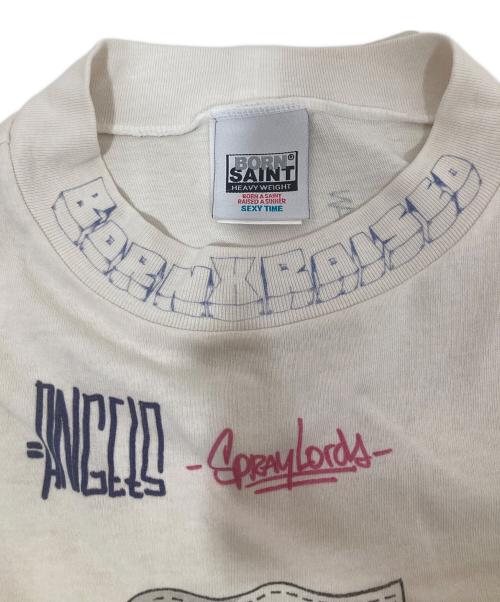 SAINT MICHAEL（セントマイケル）SAINT MICHAEL (セントマイケル) BR LS TEE/LA ホワイト サイズ:OSの古着・服飾アイテム