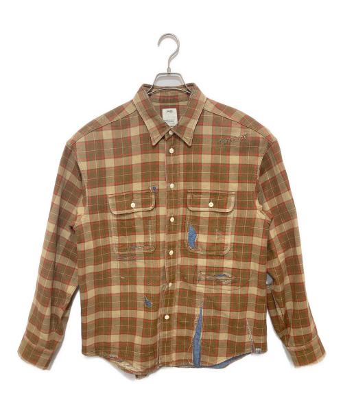 VISVIM（ビズビム）VISVIM (ビズビム) クラッシュ ランバー チェック シャツ ブラウン サイズ:2の古着・服飾アイテム