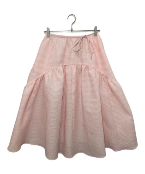 Bluelea（ブルレア）Bluelea (ブルレア) ジャガードスカート ピンク サイズ:36の古着・服飾アイテム