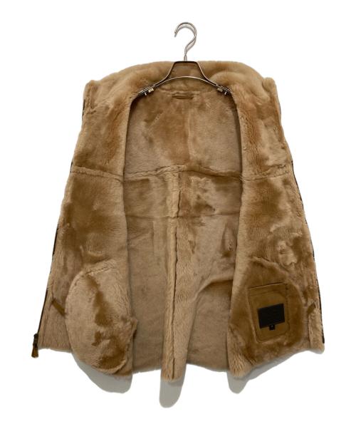 Plage（プラージュ）Plage (プラージュ) ASTON LEATHER (アストンレザー) 別注 ムートンベスト ブラウン サイズ:Mの古着・服飾アイテム