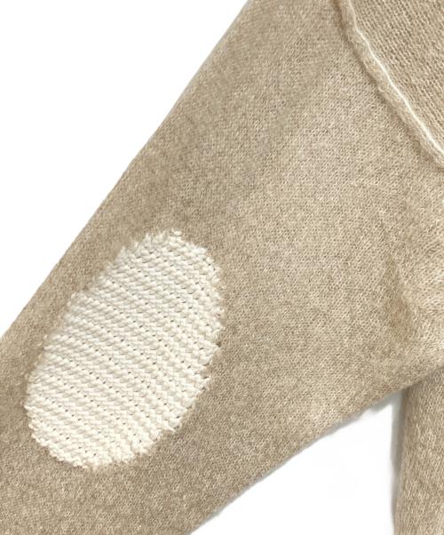 MM6 Maison Margiela（エムエムシックスメゾンマルジェラ）MM6 Maison Margiela (エムエムシックスメゾンマルジェラ) V NECK Damage Kint Sweater ベージュ サイズ:Sの古着・服飾アイテム