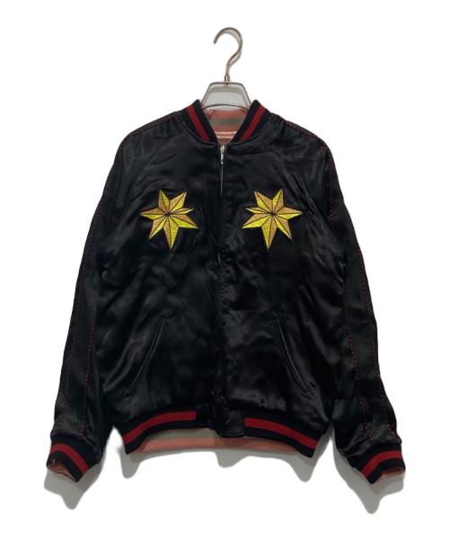 Yuko Higuchi（ユウコ ヒグチ）Yuko Higuchi (ユウコ ヒグチ) リバーシブルスカジャン ギュスターヴ&花寅 GUSTAVE ボリス雑貨店 ブラック サイズ:Mの古着・服飾アイテム