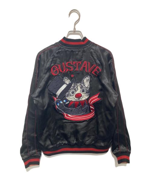 Yuko Higuchi（ユウコ ヒグチ）Yuko Higuchi (ユウコ ヒグチ) リバーシブルスカジャン ギュスターヴ&花寅 GUSTAVE ボリス雑貨店 ブラック サイズ:Mの古着・服飾アイテム