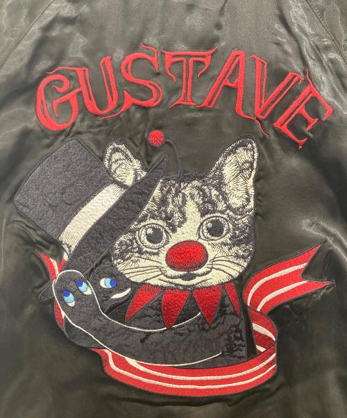 Yuko Higuchi（ユウコ ヒグチ）Yuko Higuchi (ユウコ ヒグチ) リバーシブルスカジャン ギュスターヴ&花寅 GUSTAVE ボリス雑貨店 ブラック サイズ:Mの古着・服飾アイテム