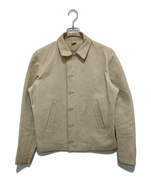 HELMUT LANG（ヘルムートラング）HELMUT LANG (ヘルムートラング) レザージャケット ベージュ サイズ:48の古着・服飾アイテム