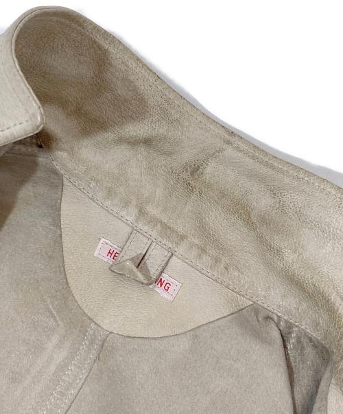 HELMUT LANG（ヘルムートラング）HELMUT LANG (ヘルムートラング) レザージャケット ベージュ サイズ:48の古着・服飾アイテム