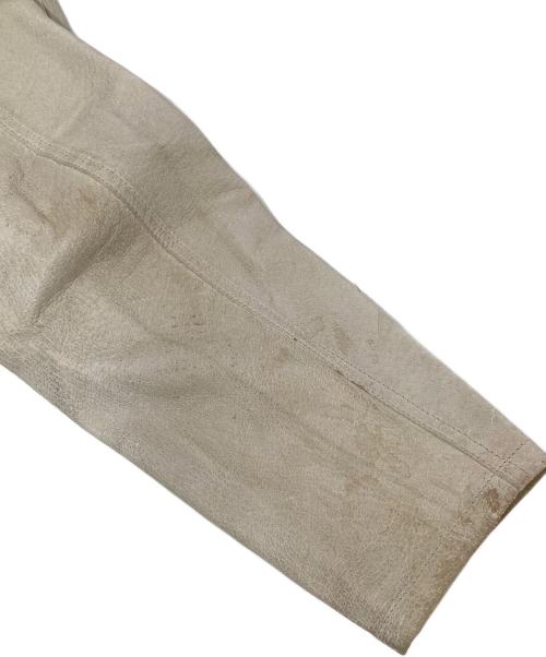 HELMUT LANG（ヘルムートラング）HELMUT LANG (ヘルムートラング) レザージャケット ベージュ サイズ:48の古着・服飾アイテム