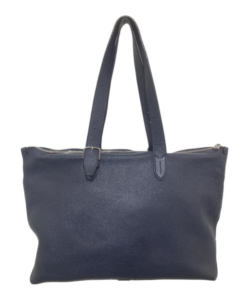 BALLY（バリー）BALLY (バリー) レザートートバッグ ネイビーの古着・服飾アイテム