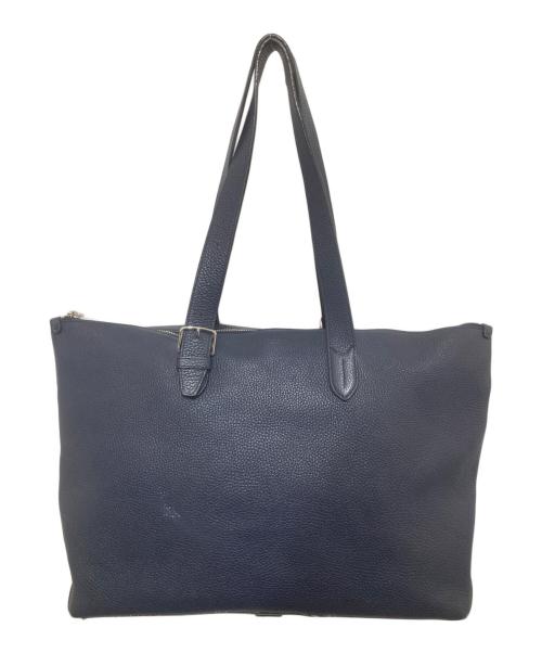 BALLY（バリー）BALLY (バリー) レザートートバッグ ネイビーの古着・服飾アイテム
