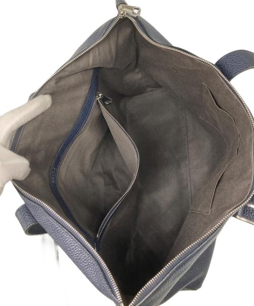 BALLY（バリー）BALLY (バリー) レザートートバッグ ネイビーの古着・服飾アイテム