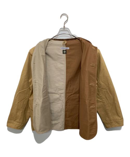 MOUNTAIN RESEARCH（マウンテンリサーチ）MOUNTAIN RESEARCH (マウンテンリサーチ) BAMBOO SHOOTS (バンブーシュート) コラボ ハンティングジャケット ベージュ サイズ:Lの古着・服飾アイテム