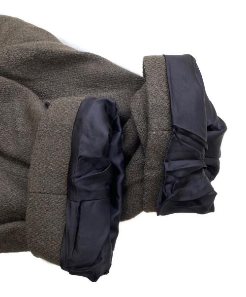 VOAAOV（ヴォアーブ）VOAAOV (ヴォアーブ) オイルカットウールロングコート オリーブの古着・服飾アイテム