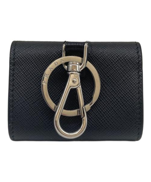 PRADA（プラダ）PRADA (プラダ) サフィアーノレザー イヤフォンケース ブラックの古着・服飾アイテム