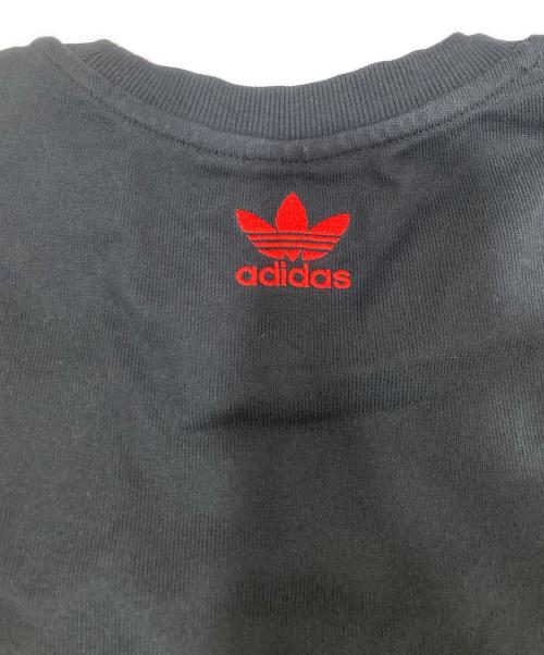 adidas（アディダス）adidas (アディダス) KORN (コーン) アルバムフォト レイヤード ロンT ブラック サイズ:XLの古着・服飾アイテム