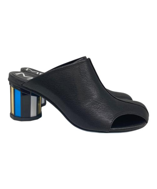 MANA（マナ）MANA (マナ) ミラーヒール・アシメカットミュール ブラック サイズ:37の古着・服飾アイテム