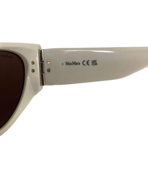 MaxMara（マックスマーラ）MaxMara (マックスマーラ) サングラス ホワイト サイズ:58□15の古着・服飾アイテム