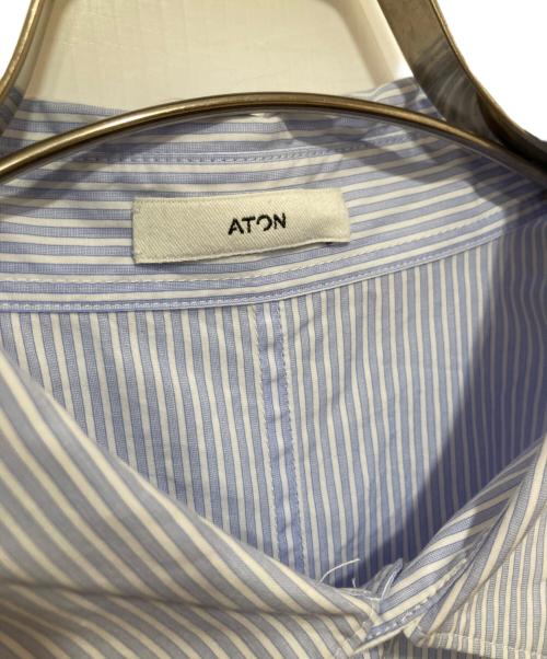 ATON（エイトン）ATON (エイトン) GIZA BROAD WASHED SHIRT ブルー サイズ:06の古着・服飾アイテム