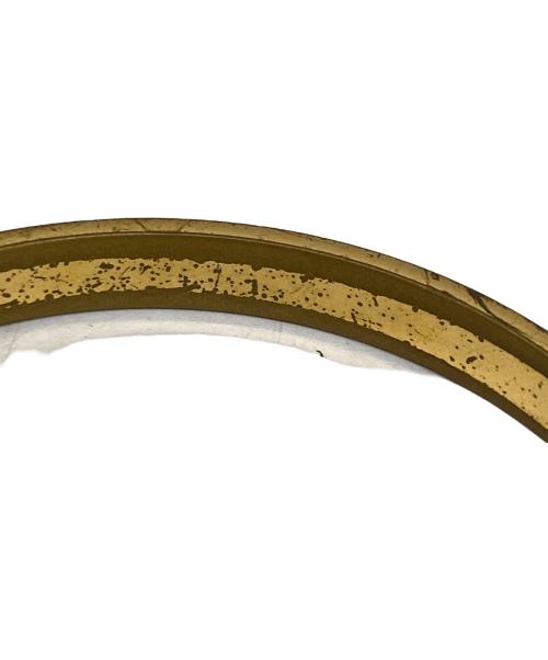 HERMES（エルメス）HERMES (エルメス) ベルトモチーフバングル ゴールド×ブラックの古着・服飾アイテム