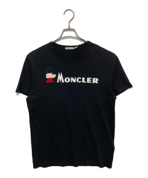 MONCLER（モンクレール）MONCLER (モンクレール) ロゴTシャツ ブラック サイズ:Lの古着・服飾アイテム