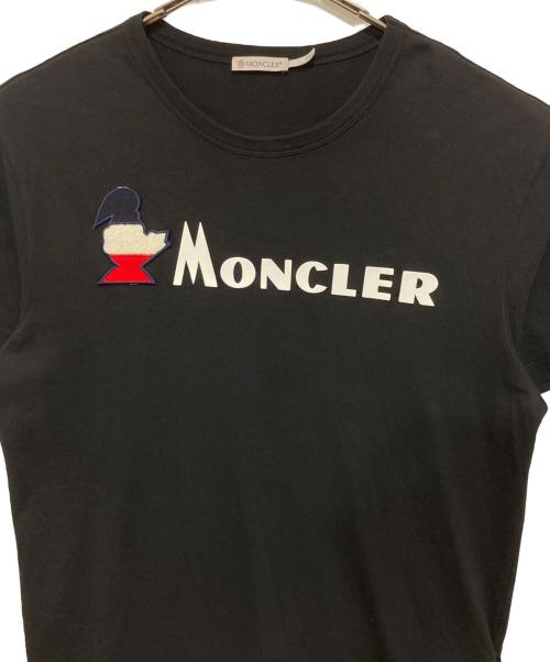 MONCLER（モンクレール）MONCLER (モンクレール) ロゴTシャツ ブラック サイズ:Lの古着・服飾アイテム