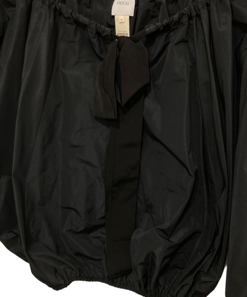 patou（パトゥ）patou (パトゥ) ドローストイングパフスリーブ ブラウス ブラック サイズ:34の古着・服飾アイテム