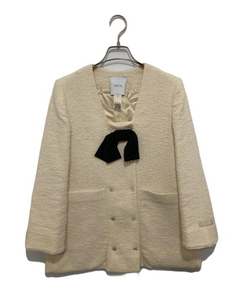 patou（パトゥ）patou (パトゥ) ツイードジャケット ベージュ サイズ:36の古着・服飾アイテム