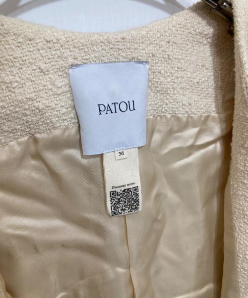patou（パトゥ）patou (パトゥ) ツイードジャケット ベージュ サイズ:36の古着・服飾アイテム