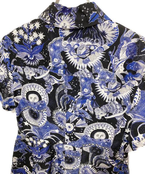 Christian Dior（クリスチャン ディオール）Christian Dior (クリスチャン ディオール) Blue Celestial Print Poplin Belted Midi Dress ブルー サイズ:38の古着・服飾アイテム