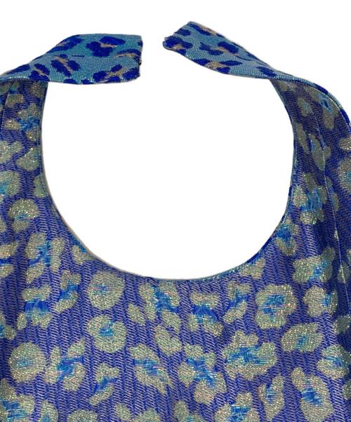 Christian Dior（クリスチャン ディオール）Christian Dior (クリスチャン ディオール) Panther blue lurex dress ブルー サイズ:40の古着・服飾アイテム