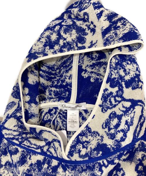 Christian Dior（クリスチャン ディオール）Christian Dior (クリスチャン ディオール) 総柄ポンチョ ブルー サイズ:Uの古着・服飾アイテム